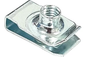 Evecad 30 Packs M6 Regular Extruded U Nuts, U Style Clip-on Nut, U Type Nut, U-nut, U-Type Fasteners