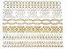 Terra Tattoos Gold Metallic Temporary Tats 75+ Geometric Henna Designs Butterflies, Elephants, Flowers Waterproof Nontoxic Long Lasting Perfect for Beach, Festivals, & more! (Dawn)