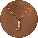 GUOKE 14K Gold Plated Dainty Pendant Butterfly Bead Boot Bee Baseball Flower Compass Airplane Heart Hummingbird Tree Necklace Simple Jewelry Gift for Women
