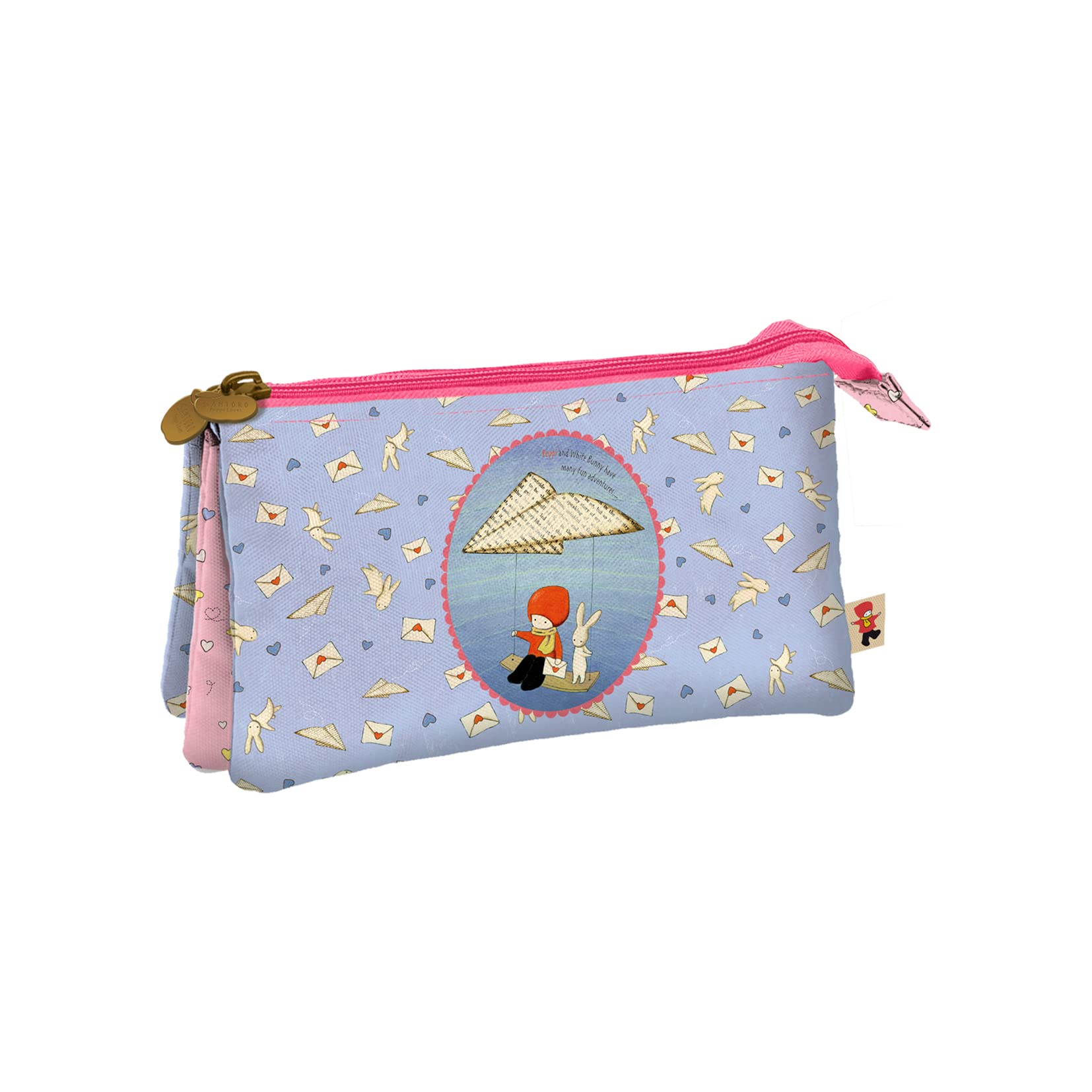 Triple briefcase - Santoro "Poppi Loves" - Messenger