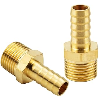 Tailonz Pneumatic Brass Hose Barb Fitting 1 2 Inch Barb To 1 2