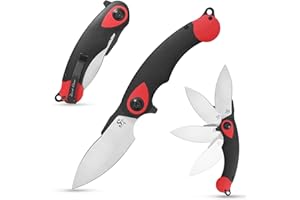 Sitivien ST157 Pocket Folding Knife,Sandvik 14C28N Steel Blade with G10 Handle,Chinese Zodiac Series EDC Tool Knifes for Outdoor Camping Hiking Survival Fishing(Red) … … …