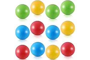 Civaner 12 Pieces Multi Colored Plastic Replacement Balls Small Bulldozer Popper Toy Balls 1.75 Inch Soft Crush Proof Air Filled Ocean Ball for Toddlers (Classic)