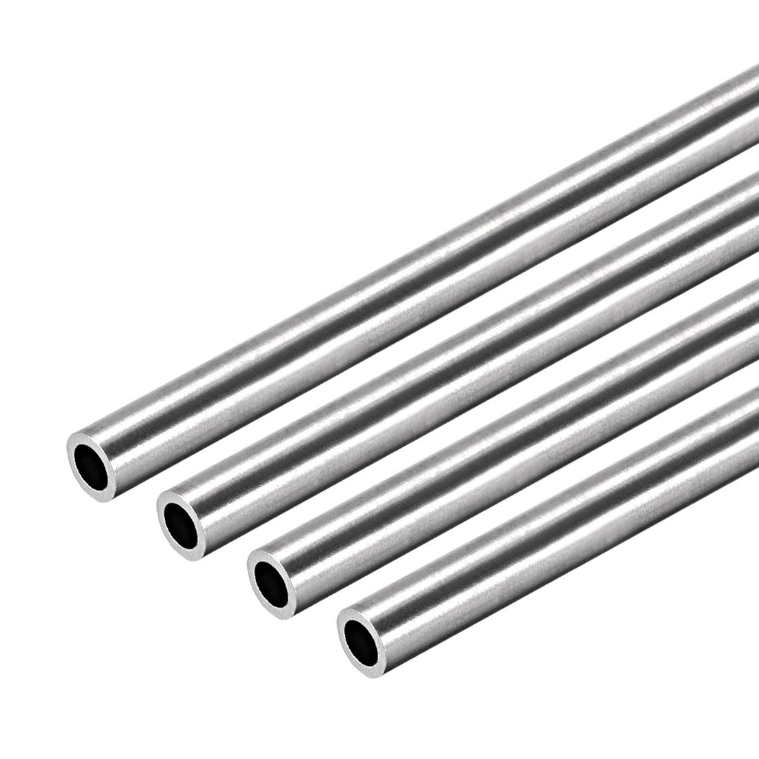 uxcell 304 Stainless Steel Round Tubing 6mm OD 1mm Wall Thickness 250mm Length Seamless Straight Pipe Tube 4 Pcs