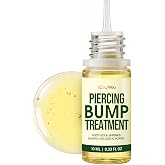 BodyJ4You Piercing Bump Solution - Keloid Bump Removal Ear Nose Aftercare | Ear Piercing Cleaner Keloid Scar Care - Jojoba Essential Oils - Belly Button Cartilage Navel Nipple - 0.33 Fl Oz Travel Size