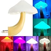 AUSAYE Sensor LED Night Light Plug in Lamp Mushroom Night Light 7-Color Changing Magic Mini Pretty Mushroom-Shaped Night Ligh