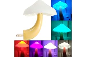 AUSAYE Sensor LED Night Light Plug in Lamp Mushroom Night Light 7-Color Changing Magic Mini Pretty Mushroom-Shaped Night Lights for Adults Kids NightLight