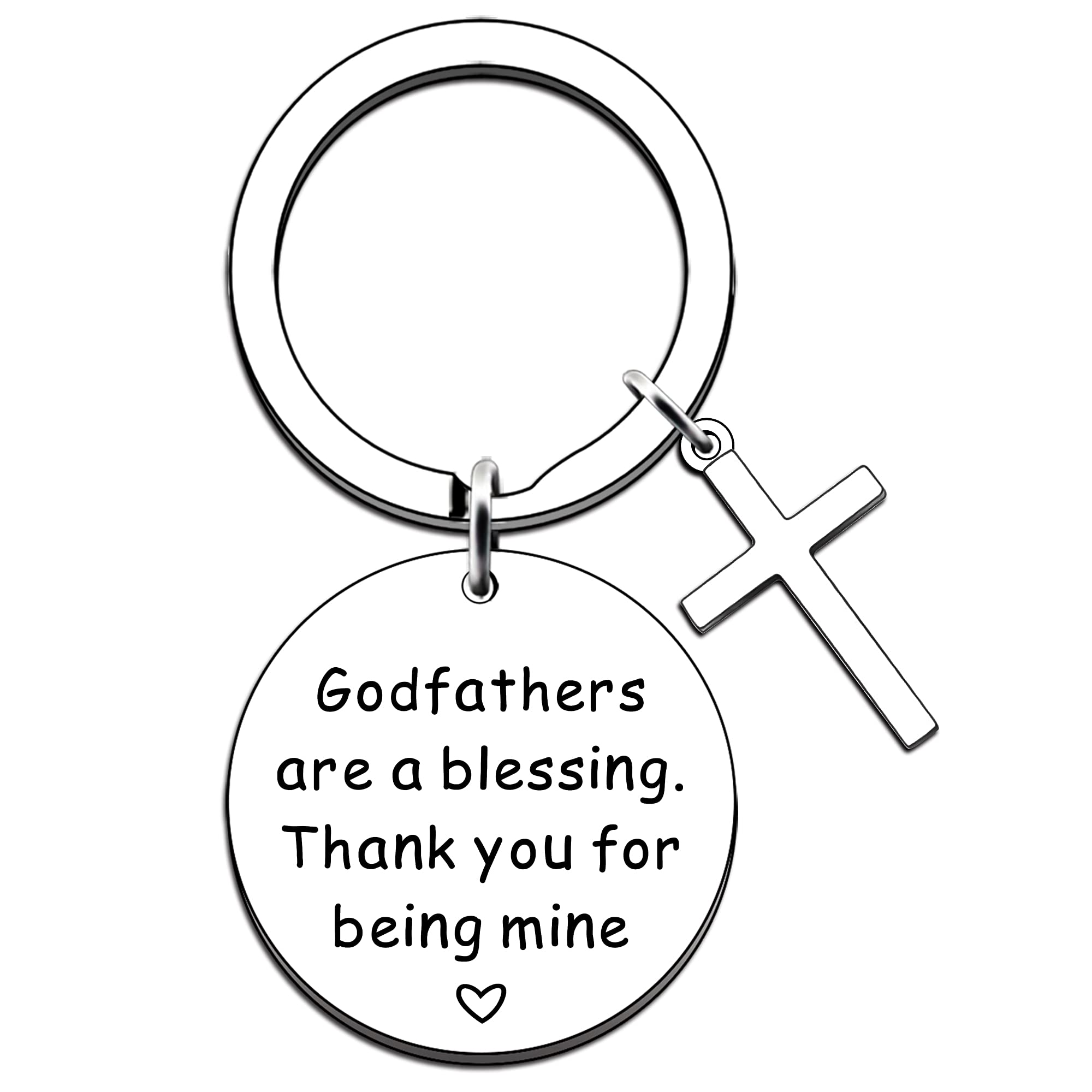 JMIMO Godfather Gifts Christening Keyring Keychain Baptism Christmas Birthday Gifts for Godfather