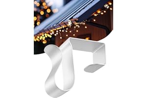 (APEBEST) Gutter Clips for Hanging Outdoor Lights: 50Pcs Metal White Weatherproof Christmas Light Clips for Outside String Lights Xmas Halloween Seasonal Rope Mini Decoration Lights