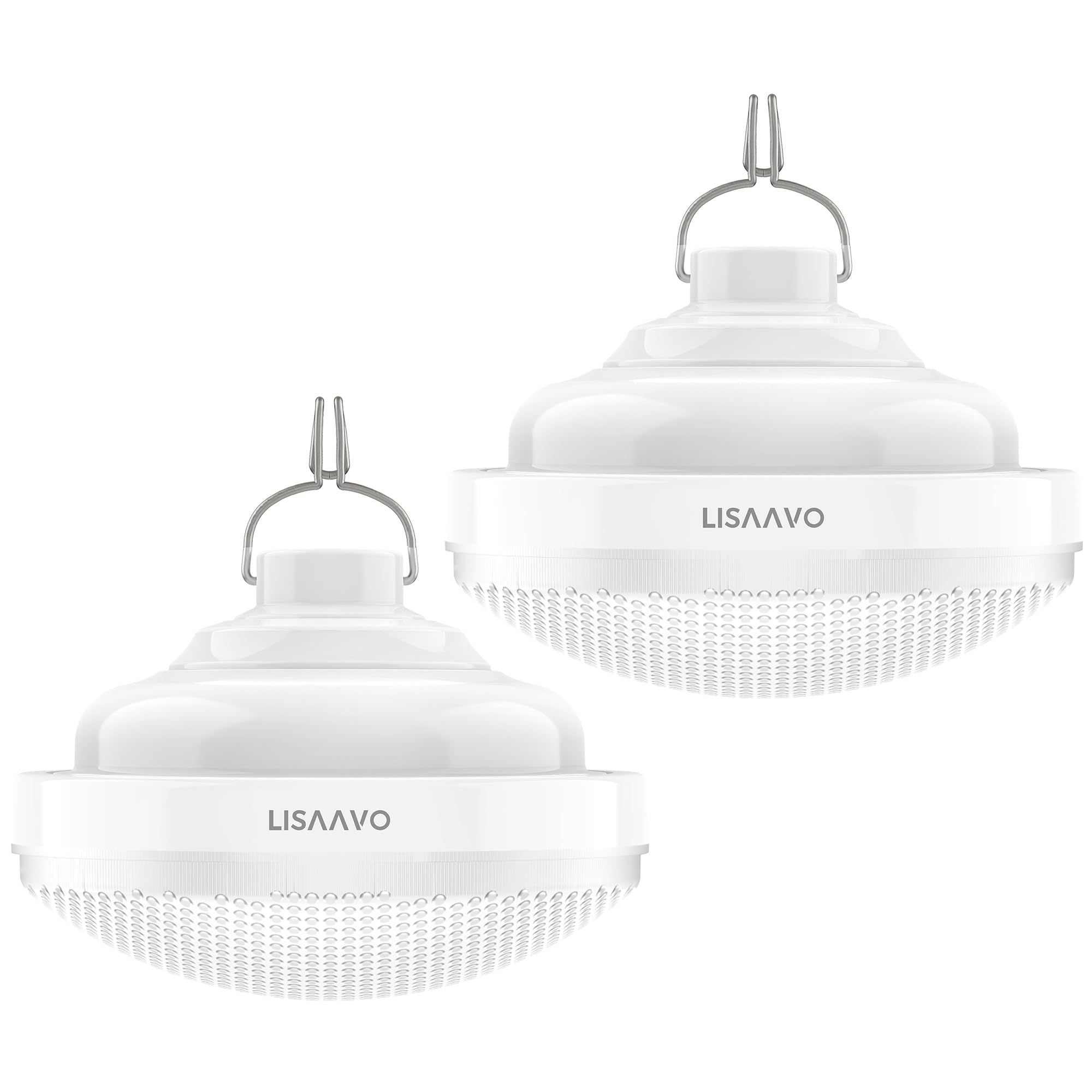 Lisaavo Rechargeable Tent Light 2-Pack Farmers Market Tent Lights 2400mAh Modern Spiral Rechargeable Led Lights for Car Camping,2 Pack