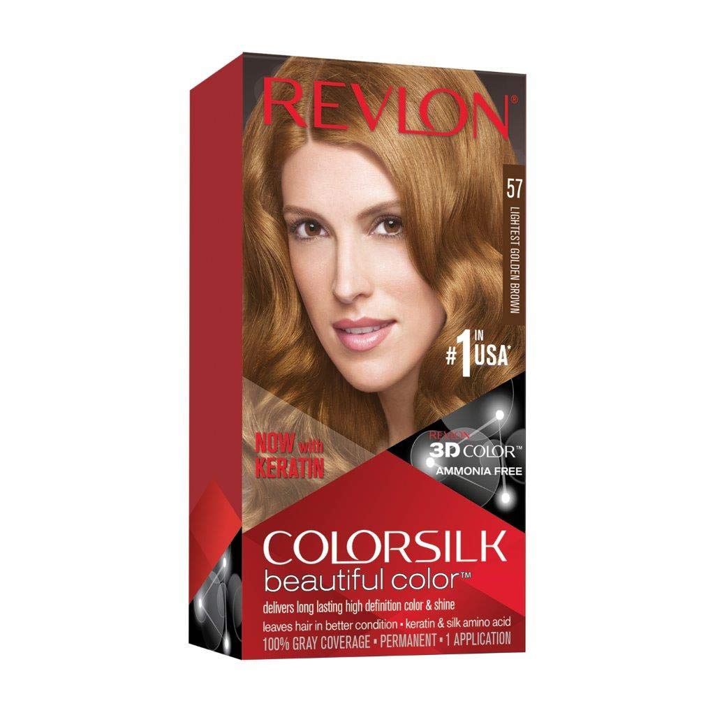 Revlon Colorsilk Beautiful Hair Color, 57 Lightest Golden Brown