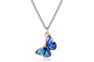 ink2055 Women Fashion Gradient Butterfly Necklace Bracelet Clavicle Chain Jewelry Gift,Bracelets for Women Teen Girls Gift