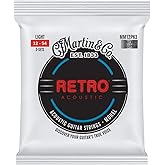 Martin Retro&reg; Acoustic Guitar Strings &ndash; Monel, Light Gauge (3-Pack) | Warm, Natural Tone with Long Life | Bulk Set for Acoustic Guitar Players