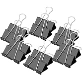 Ufmarine Medium Binder Clips 1.25 inch Length, (40 Pcs) Medium Paper Clips for Office Supplies