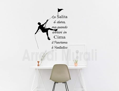 Adesivi Murali Moderni Frase La Salita E Dura Ma Quando Arrivi In Cima Il Panorama E Fantastico Di Van Gogh Decorazioni Per La Casa Con Aforismi Scritte Decorative Amazon It Handmade