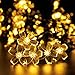 ADDLON 23ft Solar String Lights 50 LED Waterproof Decorative Lights 8 Work Modes Blossom Fairy Lights for Outdoor Garden Home Wedding Christmas Holiday Party (Warm White)