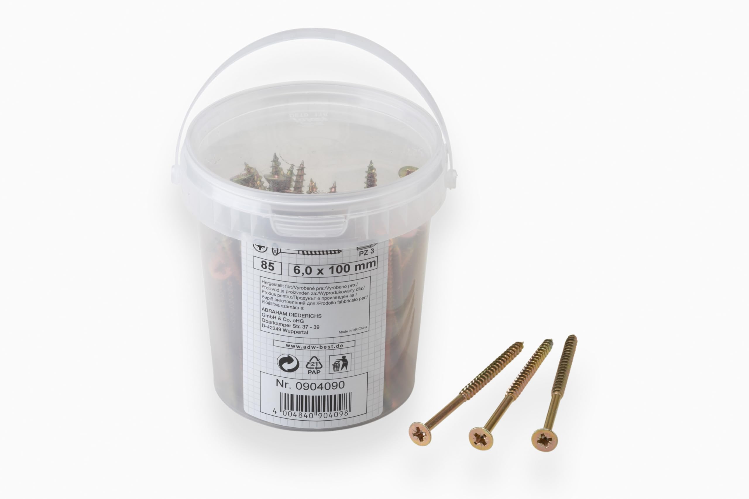 Champion Universal Screws 6 x 100 mm Pack of 85, 904090