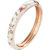 UJOY Vintage Bracelet Colorful Cloisonne Women Hinged Bangles Enameled Bracelets Jewelry Gifts 55A82
