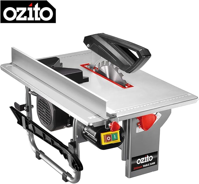 OZITO Portable Table Saw Freestanding Bench Saw 200mm (8") with
