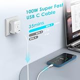 Ankoda 2Pack USB C to USB C Cable 3ft 100W Fast Charge Type C Cord view 4