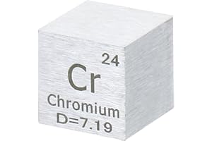 PATIKIL Chromium Cube, 10mm Cr Density Cube High Density Element Cube Unique Metal Cube Periodic Table of Elements Collections Lab Experiment Teacher Scientific Classes