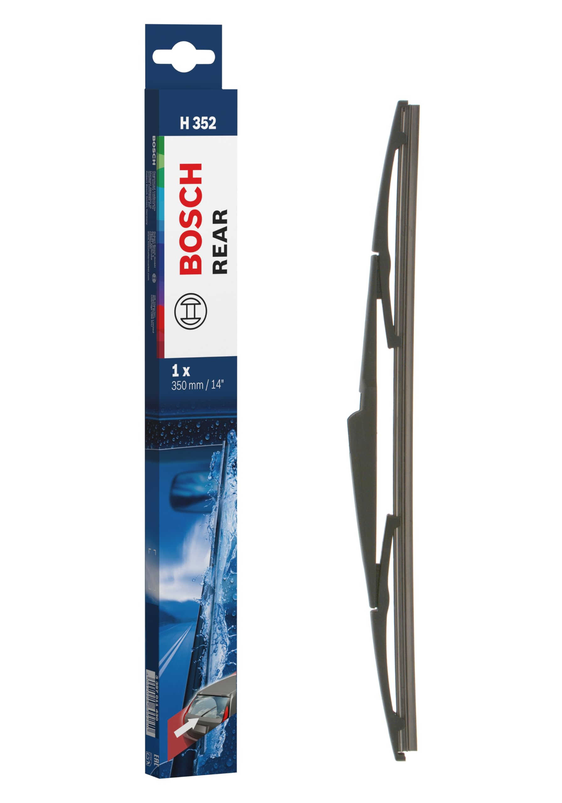 Bosch Wiper Blade Rear H352, Length: 350mm – Rear Wiper Blade