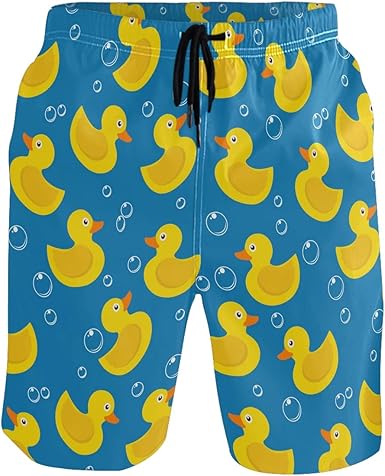 mens rubber ducky swim trunks