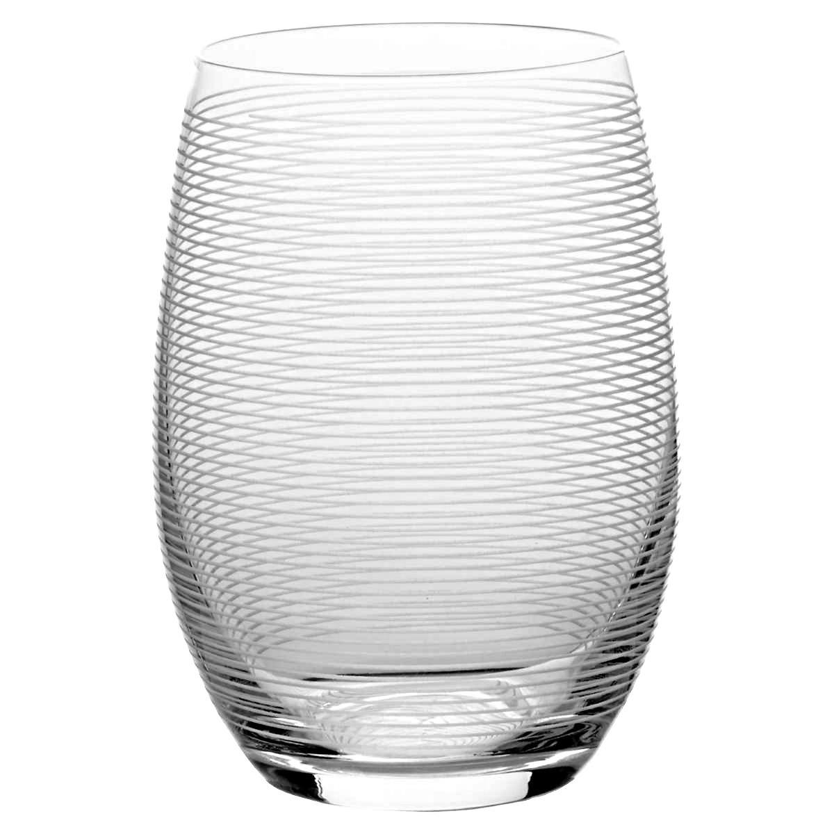 Mikasa Cheers Stemless Etched Wine Glasses, Fine European LeadFree