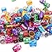 Silike Dread lock Beads (100Pcs/Lot) Hair Rings Adjustable Hair Braid Cuff Clip (Colorful)