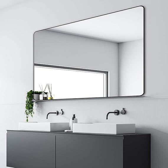 ZHTY Großer Spiegel, rechteckiger an der Wand montierter