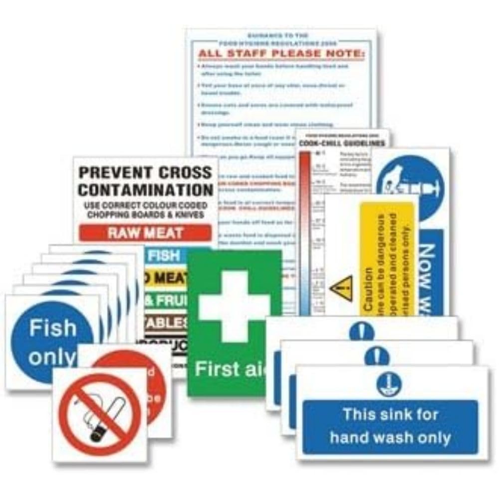 Vogue L968 Senior Hygiene Catering Sign Pack Notice Safety Plaque Poster Commercial