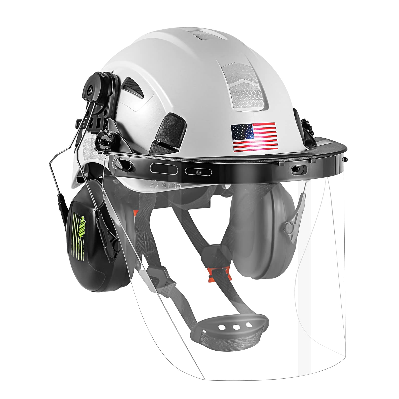 Photo 1 of Forestry Safety Helmet Chainsaw Helmet with Polycarbonate Full Clear Visor and Ear Muffs 3 in 1 Forestry Hard Hat