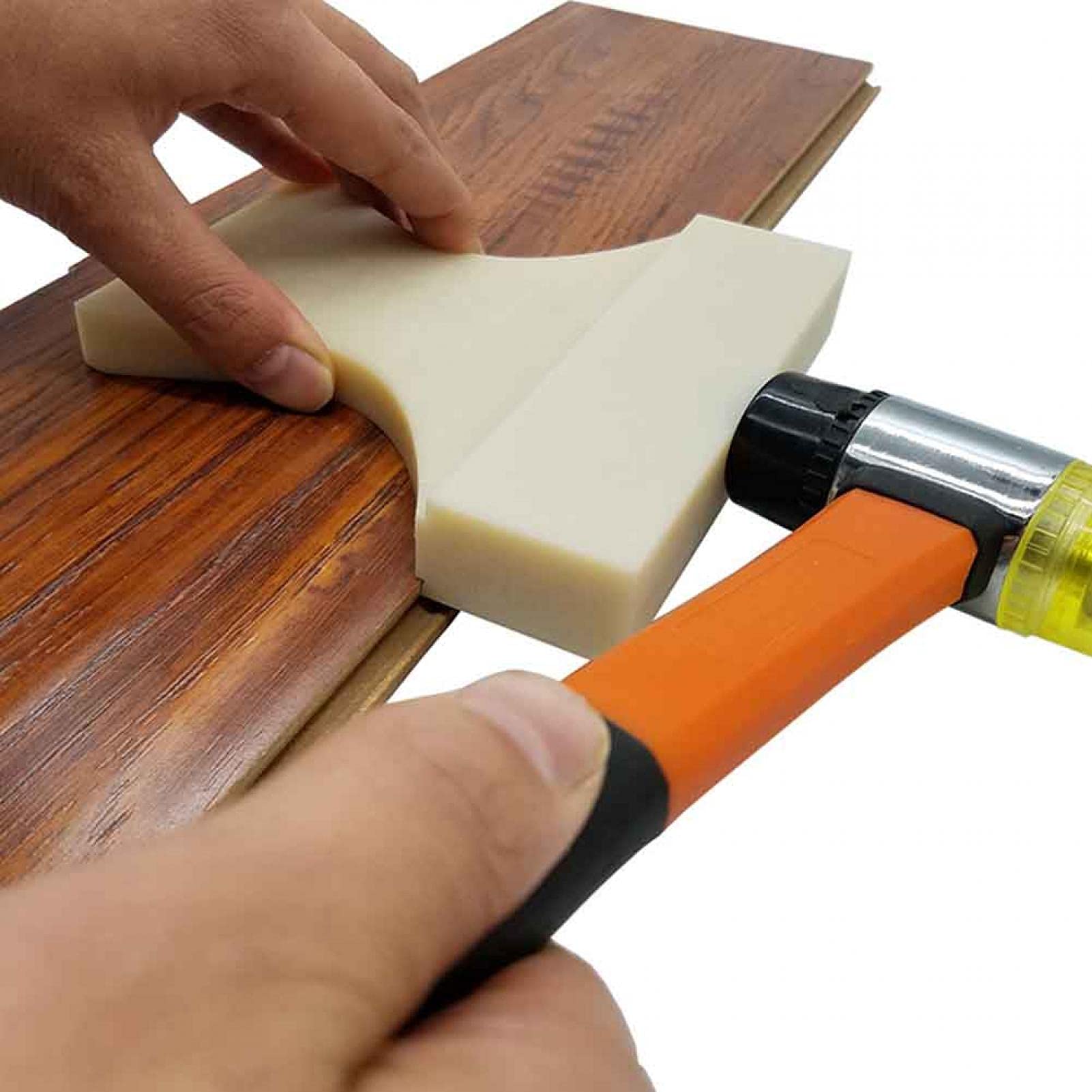 GeKLok Woodworking Tapping Block Wood Laminate Plank - Wooden Floor Installation Knock Block, Laminated Flooring Tapping Blocks Wood Flooring Installation Knocking Woodworking Tapping Blocks (Nylon)