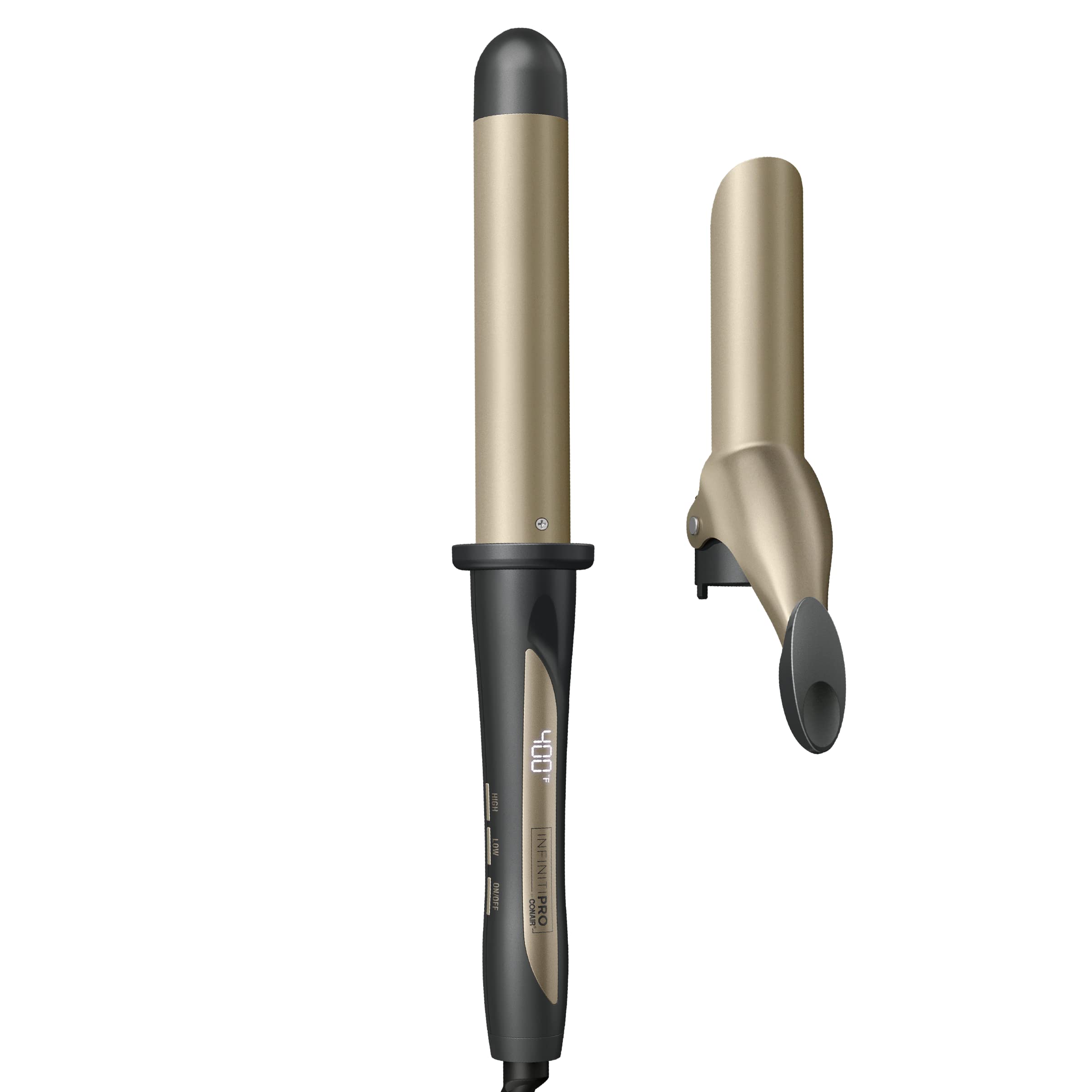 Photo 1 of INFINITIPRO BY CONAIR 1 1/4 Inch Curling Wand, Includes Detachable Clip turning Wand into Curling Iron producing loose curls, Straight wand produces flawless waves – for use on medium and long hair