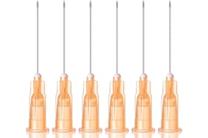 LUXIBOLL 25 Gauge 1 Inch 25MM Needle Luer Lock for Industrial Lab Measuring, Refilling Inks, Crafts and Plant 100Pcs Individually Packaged