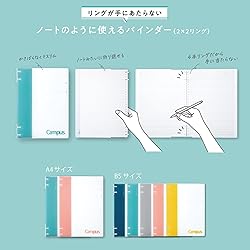 Kokuyo Campus Refillable Notebook, B5 2x2 Slim Ring
