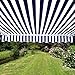 ALEKO AW12X10BWSTR03 Retractable Patio Awning 12 x 10 Feet Blue and White Striped