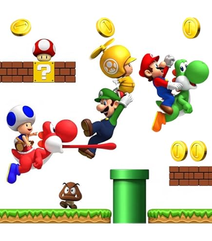 Luigi Wall Decal - 18x20 Inch Video Game Character Vinyl Sticker For Kids Rooms