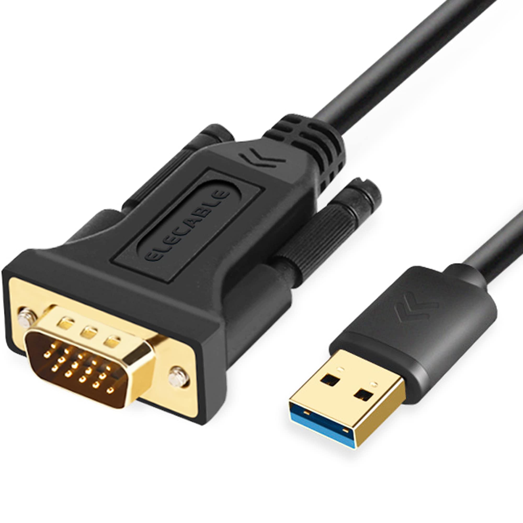 ELECABLE 2M USB to VGA Adapter Cable Compatible with Mac OS Windows XP/Vista/10/8/7, USB 3.0 to VGA Male 1080P for Video Monitor/Converter (2M)