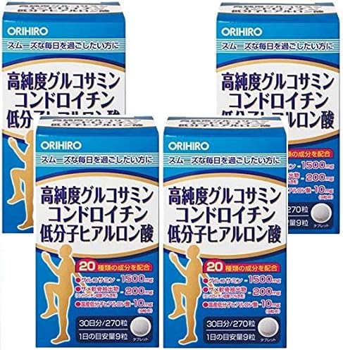 オリヒロ 高純度 グルコサミン 40 Offの激安セール コンドロイチン 低分子ヒアルロン酸 270粒 4個セット