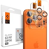 Spigen Camera Lens Screen Protector [GlasTR EZ Fit Optik Pro] Designed for iPhone 17 Pro Max | iPhone 17 Pro [Case Friendly] - Cosmic Orange [2 Pack]
