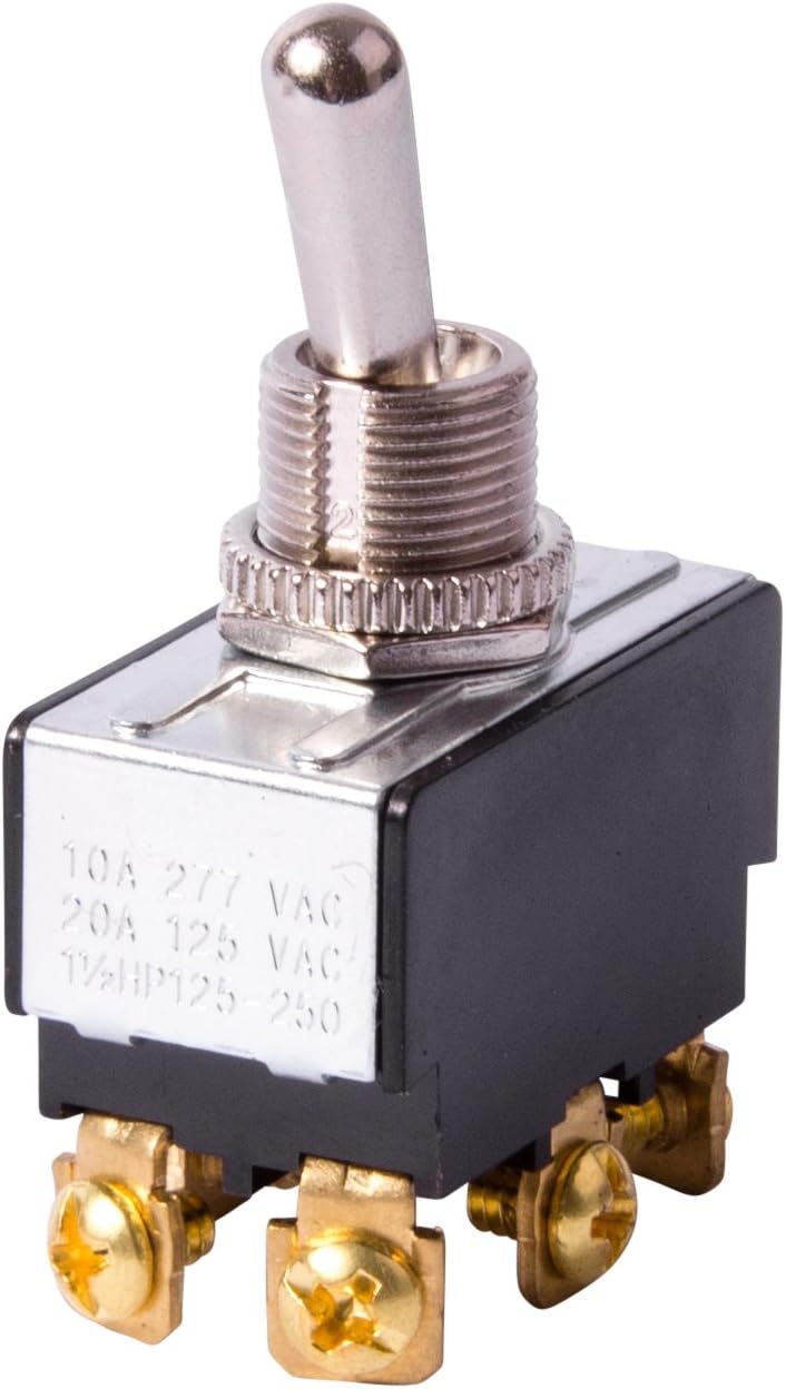 Gardner Bender GSW-121 Heavy-Duty Electrical Toggle Switch, SPST, ON-OFF, 20 A/125V AC, Spade Terminal: Home Improvement