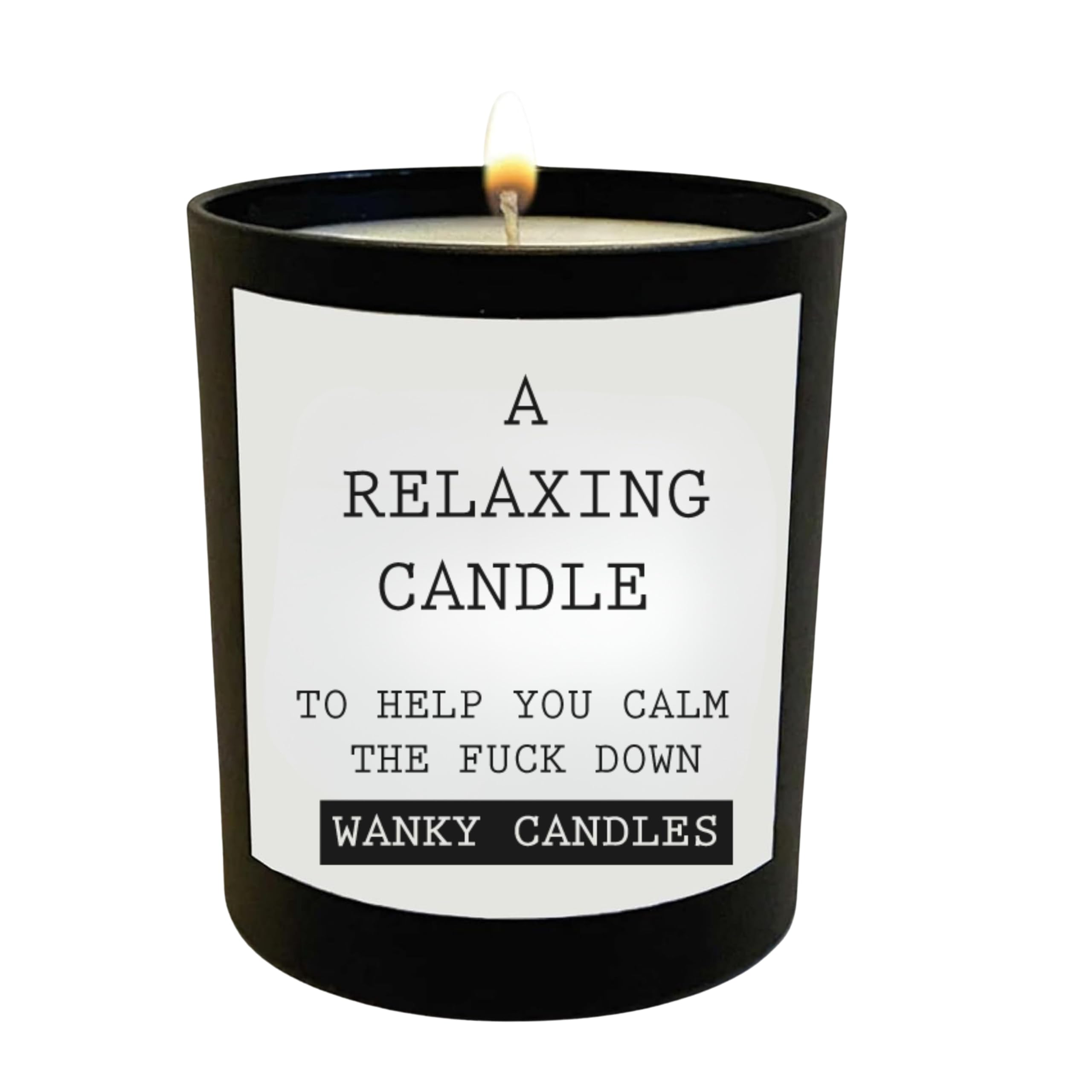 Funny Rude Candle for Her Offensive Gift Alternative Cheeky Sweary Black Jar Soy Wax Candle Strong Scent Humour (A Relaxing Candle)