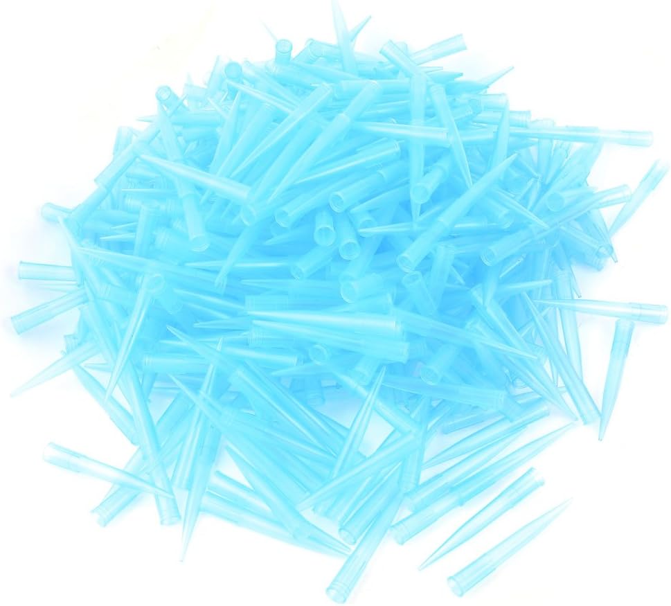 Sourcingmap –  Laboratorio claro azules finas plástico Punta Pipeta puntas 1000ul 1 ml 500 stüc