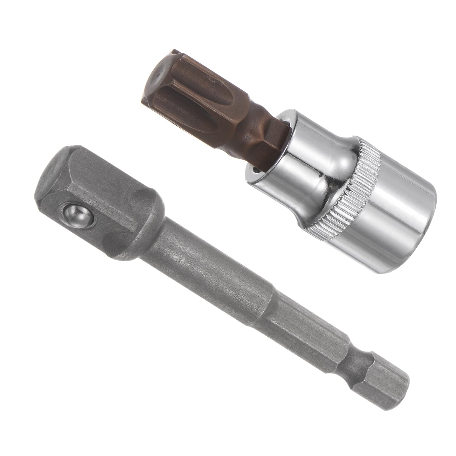 CoCud Torx Bit Socket, T55 Bit 3/8" Drive 2" Length, CR-V Socket with Socket Extension - (Applications: for Fastener Application)