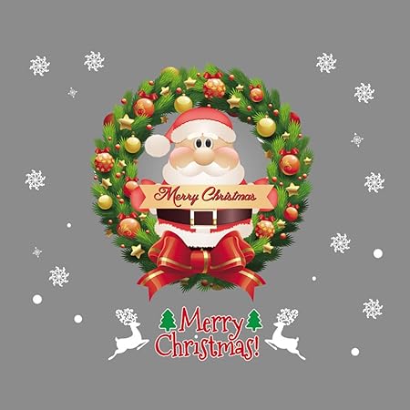 Decorazioni Natalizie Asilo Nido.Dxaqc Adesivi Natalizi Per Finestra Decorazione Scena Forniture Per Centri Commerciali Aula Asilo Nido L Amazon It Casa E Cucina