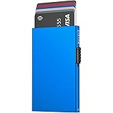 VULKIT Minimalist Credit Card Holder Pop Up Cards RFID Protection Slim Metal Wallet