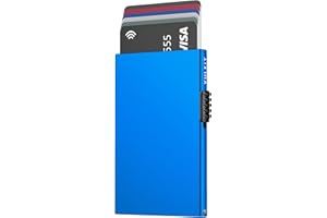 VULKIT Minimalist Credit Card Holder Pop Up Cards RFID Protection Slim Metal Wallet