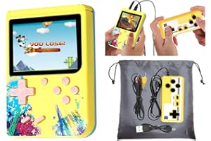 KJARROW Handheld Gameboy Mini Game Player for Kids and Adults, Retro Game Console with 500 in 1 Built-in Video Games, Portable Game Machine Gift for Family and Friends, Support 2 Players and Connecting to TV