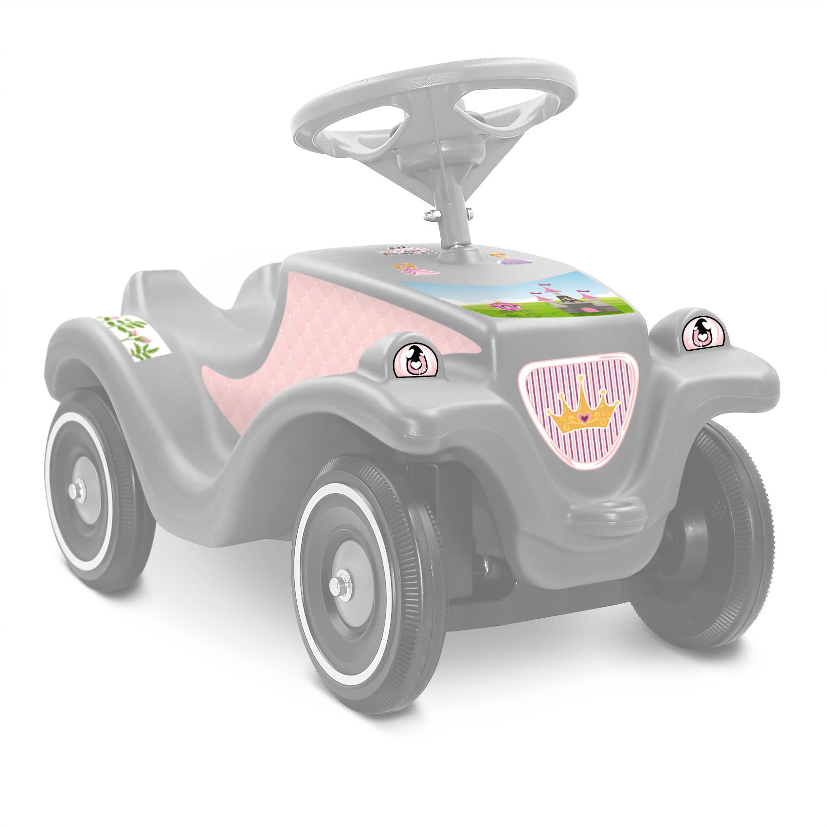 Finest Folia Sticker Set Compatible with Big Bobby Car Classic Sticker for Children's Vehicle Slide Car Toy Car Design Film for Girls Boys R194 (17 Princess)